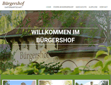 Tablet Screenshot of buergershof.de