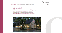 Desktop Screenshot of buergershof.com